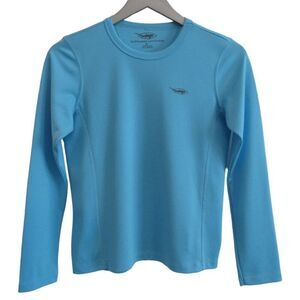 Old Harbor Outfitters Blue Long Sleeve Sun Protect Swim Surf Shirt Sz XS